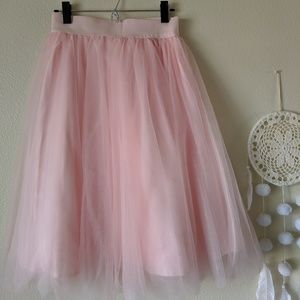 Pink tulle skirt